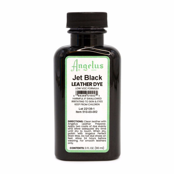 Angelus Jet Black Low VOC Leather Dye 88ml