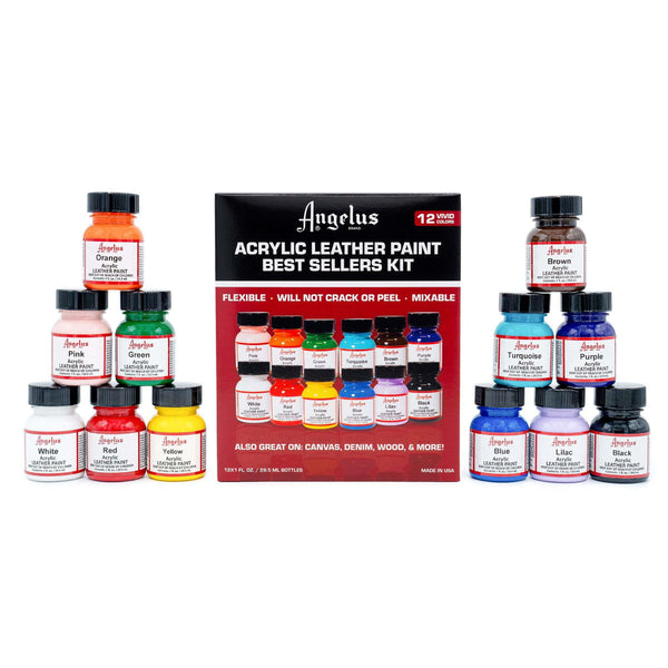 Angelus Acryl-Lederfarbe - Bestseller-Kit